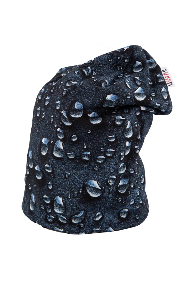 Merino Wool lining Beanie hat Raindrop