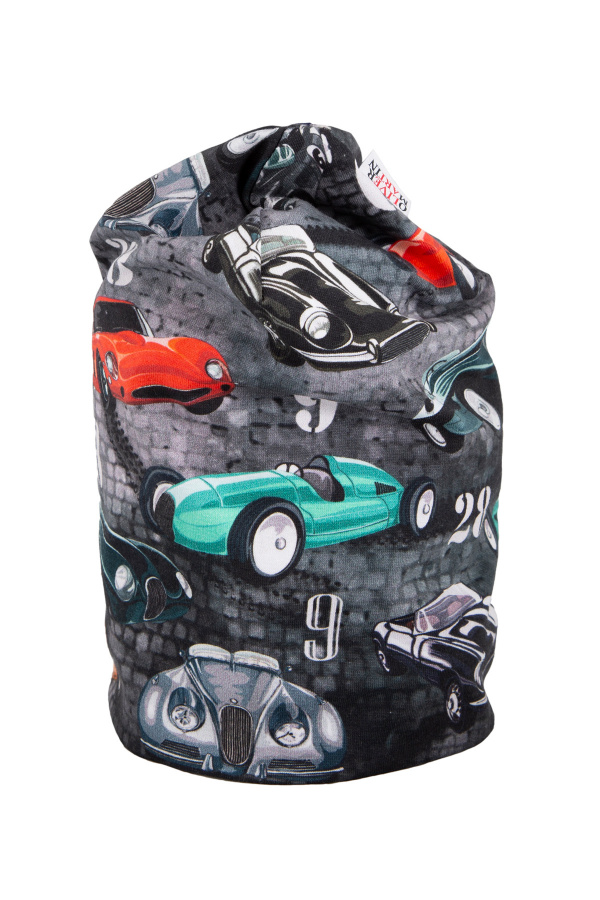 Cotton lining Beanie hat Race Cars