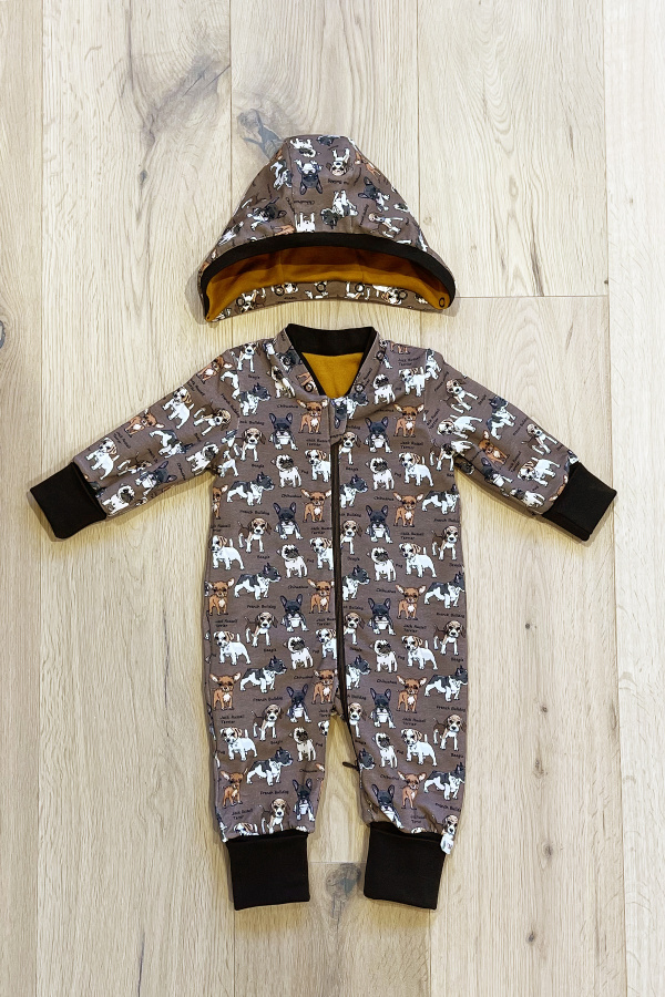 Baby Romper Puppies with detachable hoodie