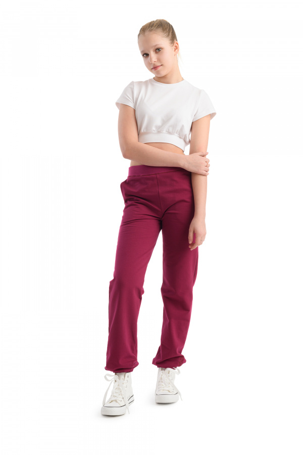 Jogging pants for Youth Raspberry Red