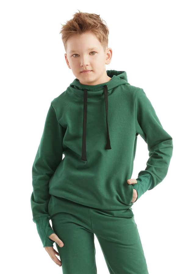 Hoodie for Youth Forest Green