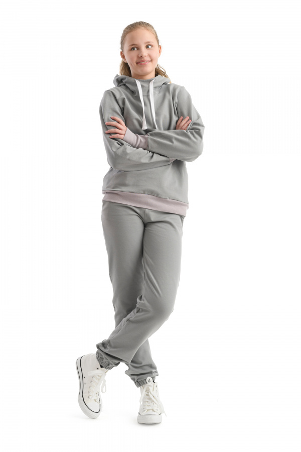 Hoodie for Youth Silver Grey