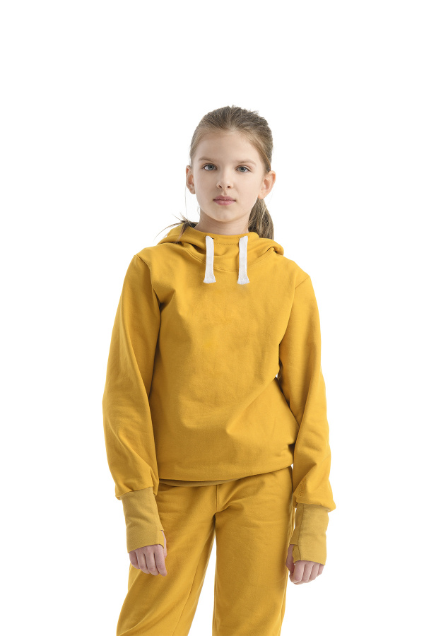 Hoodie for Youth Ochre Yellow
