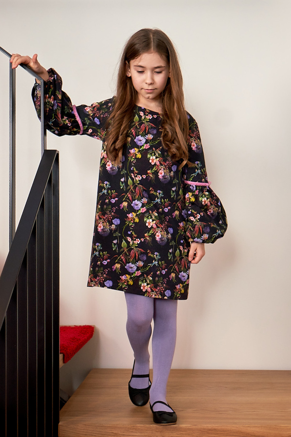 Dress Lily - with flower pattern