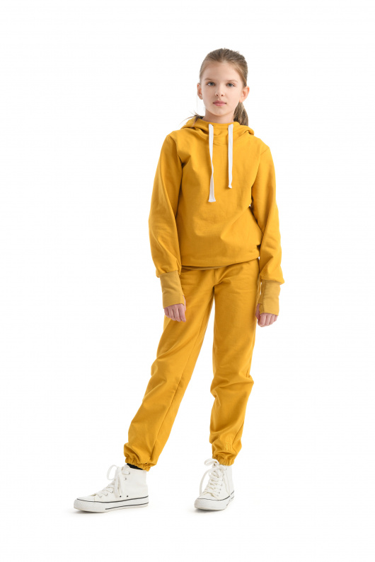 Youth 11-14y Jogging pants for Youth Ochre Yellow_