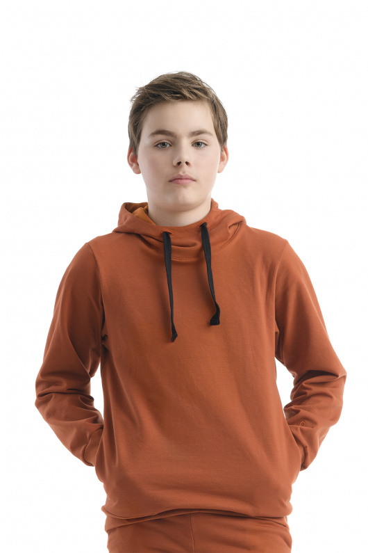 Youth 11-14y Hoodie for Youth Terracotta Orange_