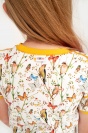 Pusero T-paita lintujen ja perhosten kanssa Arielle 1